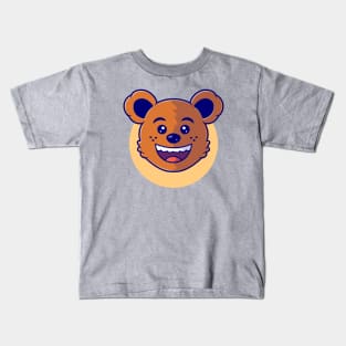 Cute Happy Bear Mascot Kids T-Shirt